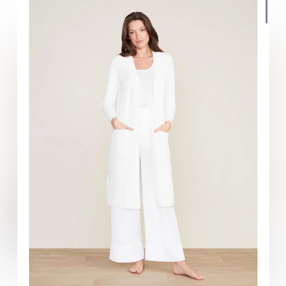 Barefoot Dreams CozyChic Ultra Lite Long Cardi in Pearl